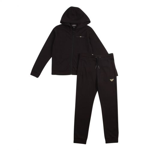 Boys Black Tracksuit 77639 by Emporio Armani from Hurleys