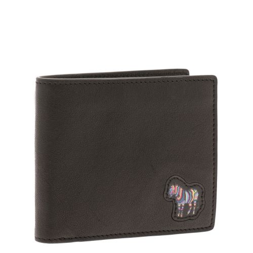 Mens Black Zebra Pebbled Bifold Wallet 28700 by PS Paul Smith from Hurleys