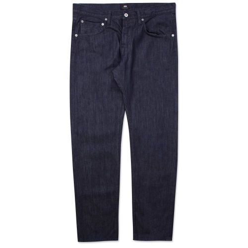 Mens 12oz Rinsed ED55 Regular Fit Tapered Kingston Blue Jeans 27754 by Edwin from Hurleys