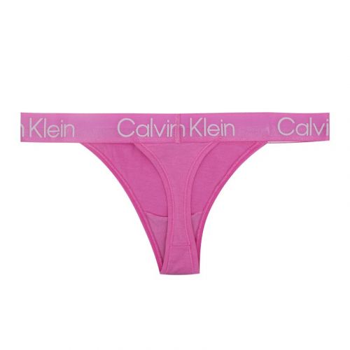 Womens Hollywood Pink Logo Band Thong 102072 by Calvin Klein from Hurleys