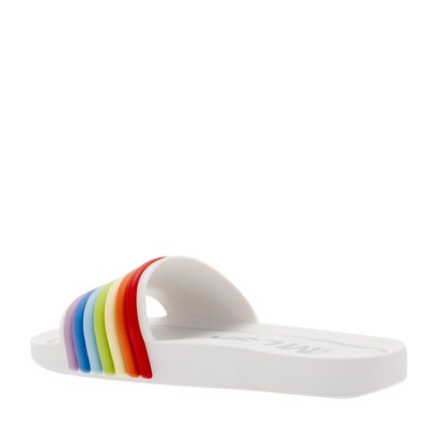 Womens White Rainbow Beach Slides 33718 by Melissa from Hurleys