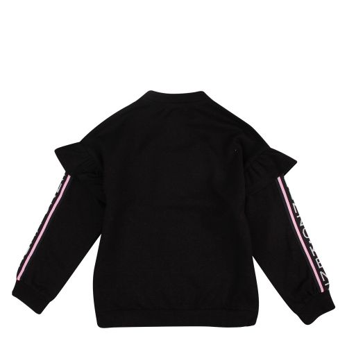 Junior Black Gaycie Tape Frill Sweat Jacket 45805 by Kenzo from Hurleys