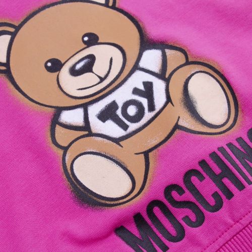 Girls Azalea Pink Toy Cropped Sweat Top 82012 by Moschino from Hurleys
