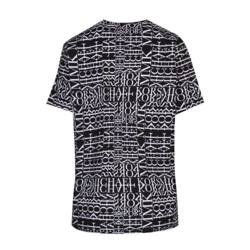 Womens Black Newsprint Easy S/s T Shirt 43172 by Michael Kors from Hurleys
