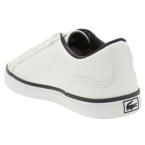 Child White Lerond Trainers (1-13) 24032 by Lacoste from Hurleys