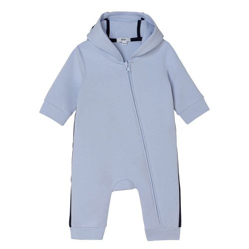 Baby Pale Blue Soft Hooded All In One 94085 by BOSS from Hurleys