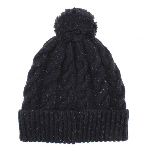 Mens Navy Seaton Beanie Hat 79317 by Barbour from Hurleys
