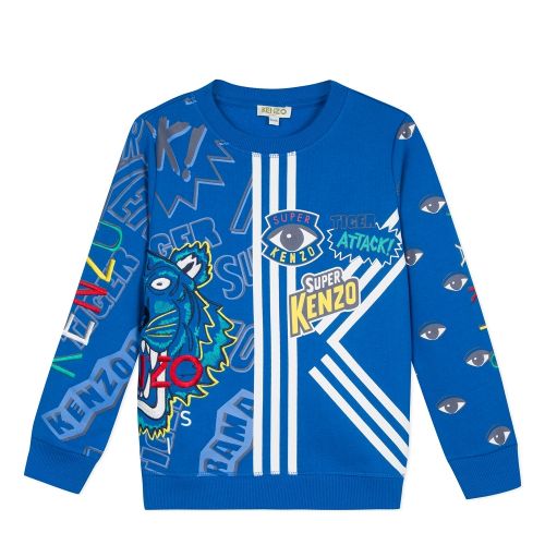 Junior Electric Blue Goddard Sweat Top 45848 by Kenzo from Hurleys