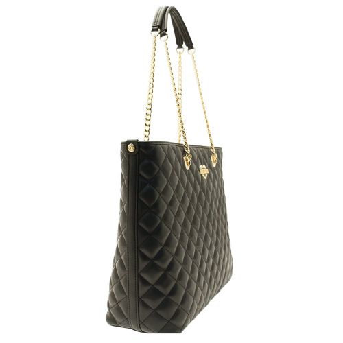 Womens Black Quilted Shopper Bag 14393 by Love Moschino from Hurleys
