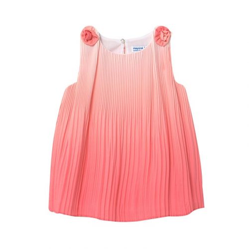 Infant Coral Ombre Pleated Dress 82902 by Mayoral from Hurleys