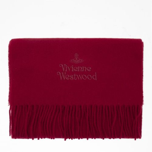 Bordeaux Embroidered Wool Scarf 47190 by Vivienne Westwood from Hurleys