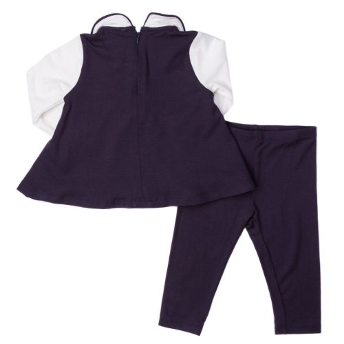 Baby Navy Scalloped Dress & Leggings Set 62575 by Armani Junior from Hurleys