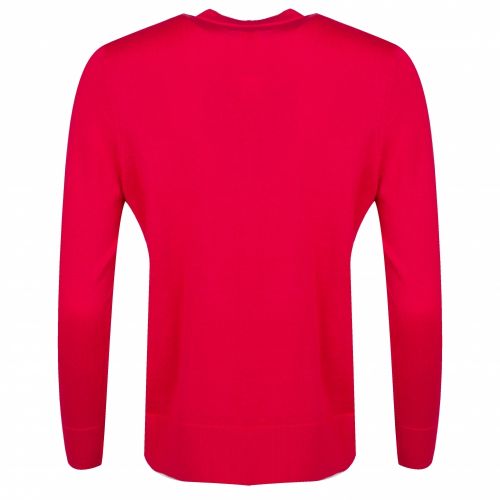 Casual Womens Bright Red Ibinni Crew Neck Knitted Top 34490 by BOSS from Hurleys