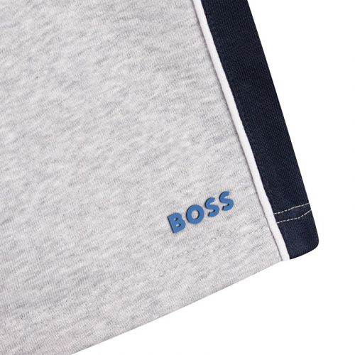 Boys Grey Marl Logo Trim Sweat Shorts 106308 by BOSS from Hurleys