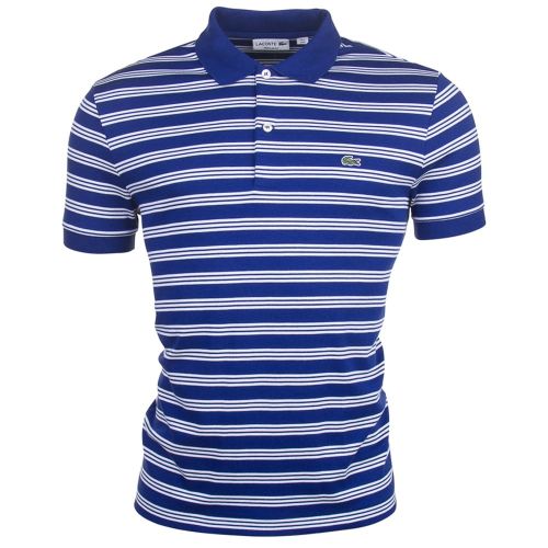 Mens Ocean Striped Regular Fit S/s Polo Shirt 71247 by Lacoste from Hurleys