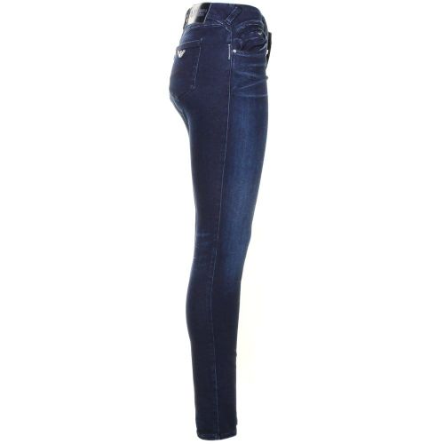 Womens Blue J28 Sateen Stretch Skinny Fit Jeans 72968 by Armani Jeans from Hurleys