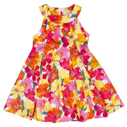 Girls Coral Floral Skater Dress 40135 by Mayoral from Hurleys