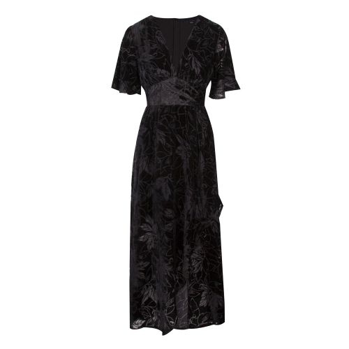 Womens Black Hanna Velvet Devore Midi Dress 51077 by French Connection from Hurleys