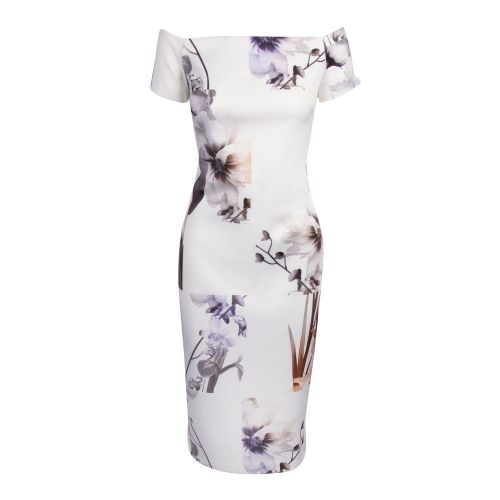 Womens White Vanilla Saidie Bodycon Midi Dress 83240 by Ted Baker from Hurleys