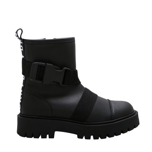 Girls Black Branded Buckle Boots (29-37) 98492 by DKNY from Hurleys
