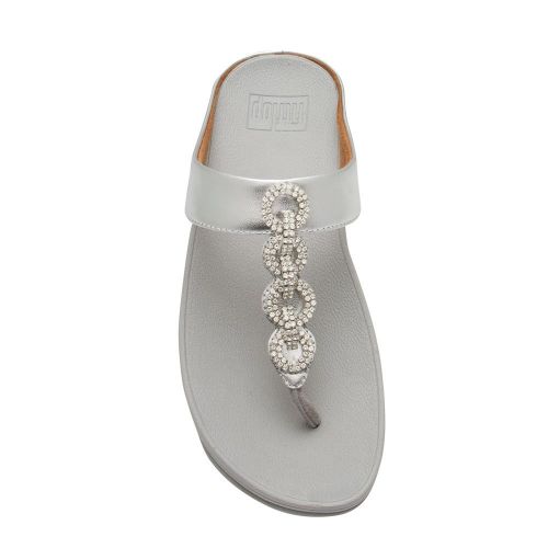 Womens Silver Fino Sparkle Toe Post Flip Flops 91983 by FitFlop from Hurleys