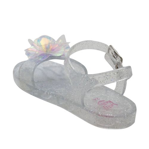 Girls Silver Maya Flower Jelly Sandals (22-32) 86446 by Lelli Kelly from Hurleys