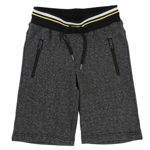 Boys Black Branded Marl Jog Shorts 35442 by BOSS from Hurleys