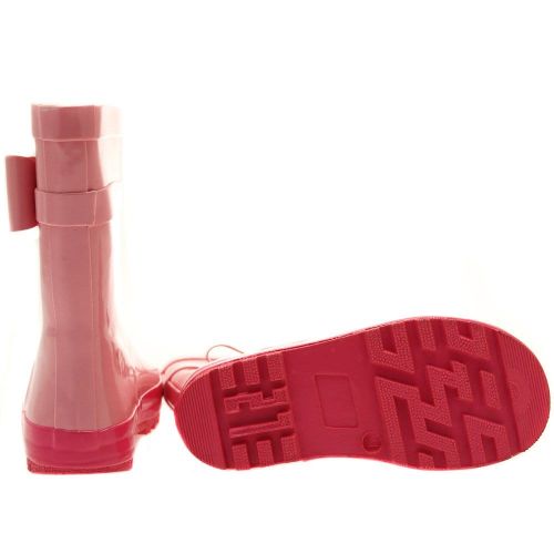 Girls Plain Pink Rain 1 Wellington Boots (24-33) 20950 by Lelli Kelly from Hurleys