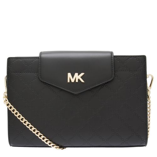 Womens Black Chain Embossed Large Convertible Crossbody Clutch Bag 39897 by Michael Kors from Hurleys