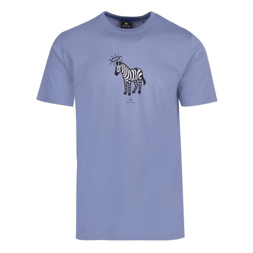 Mens Pale Blue Halo Zebra S/s T Shirt 60426 by PS Paul Smith from Hurleys