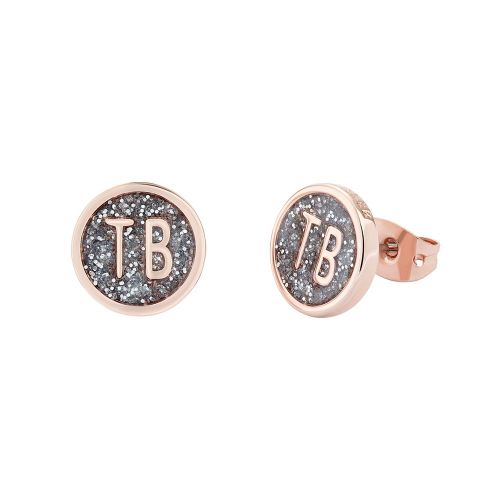 Womens Rose Gold/Silver Glitter Dollsa Dolly Mix Studs 82754 by Ted Baker from Hurleys