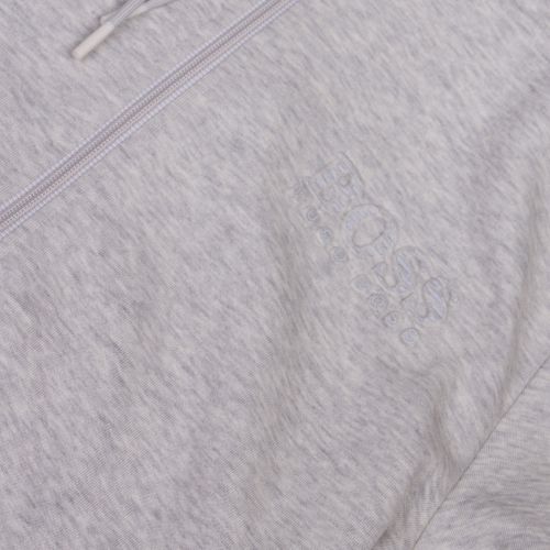 Athleisure Mens Light Grey Saggy Logo Hooded Zip Sweat Jacket 36868 by BOSS from Hurleys