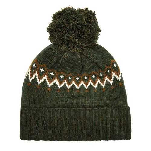 Mens Olive Connolly Fair Isle Beanie Hat 99342 by Dubarry from Hurleys