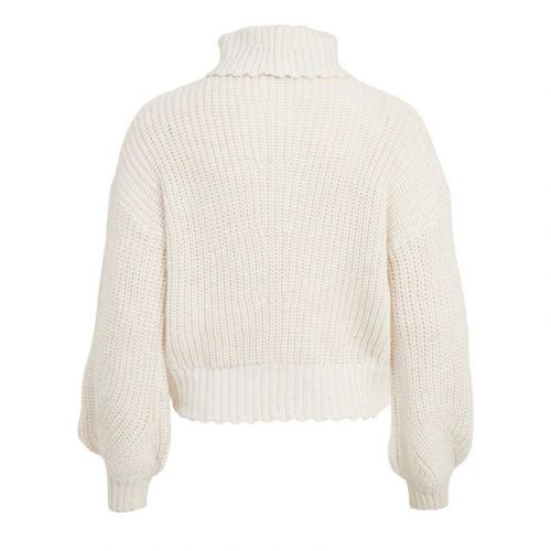 Womens Light Natural Vikilan Scallop Knitted Jumper 98974 by Vila from Hurleys