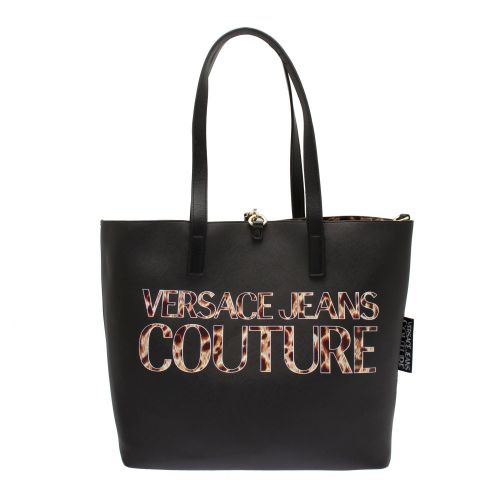 Womens Black Logo Leopard Reversible Shopper Bag 75853 by Versace Jeans Couture from Hurleys