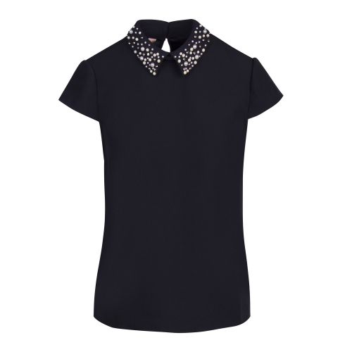 Womens Navy Jaylen Embellished Collar Top 46878 by Ted Baker from Hurleys