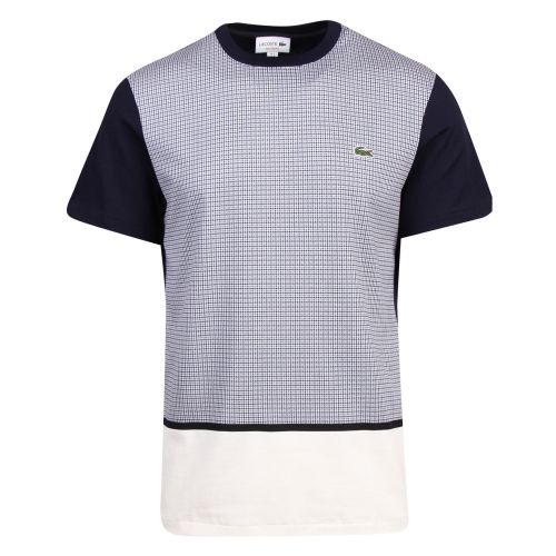 Mens Blue Houndstooth S/s T Shirt 48800 by Lacoste from Hurleys