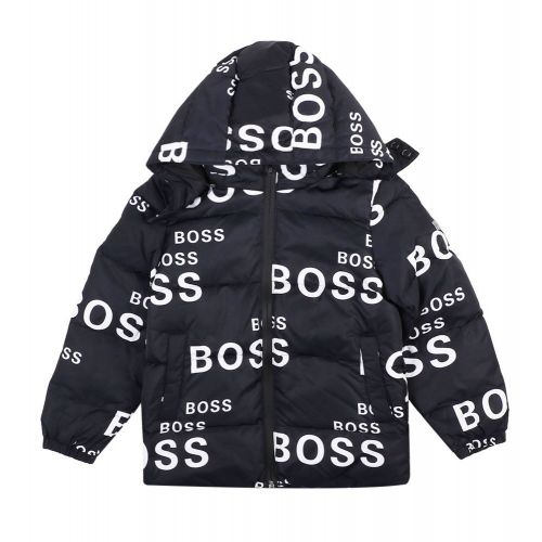 Boys All Over Print Padded Jacket 98742 by BOSS from Hurleys