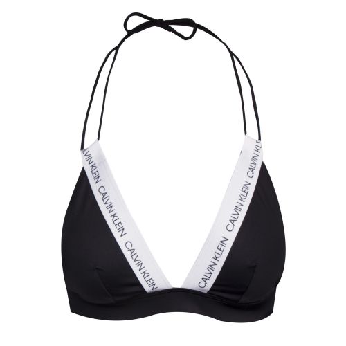 Womens Black Fixed Triangle Bikini Top 39089 by Calvin Klein from Hurleys