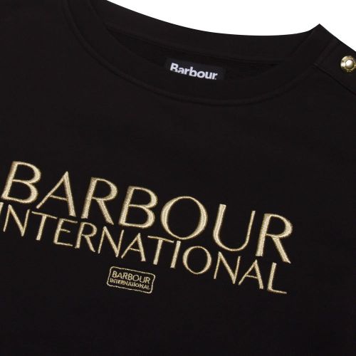 Womens Black Cadwell Sweat Top 95203 by Barbour International from Hurleys