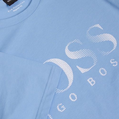 Mens Light Blue Big Logo Beach S/s T Shirt 23444 by BOSS from Hurleys