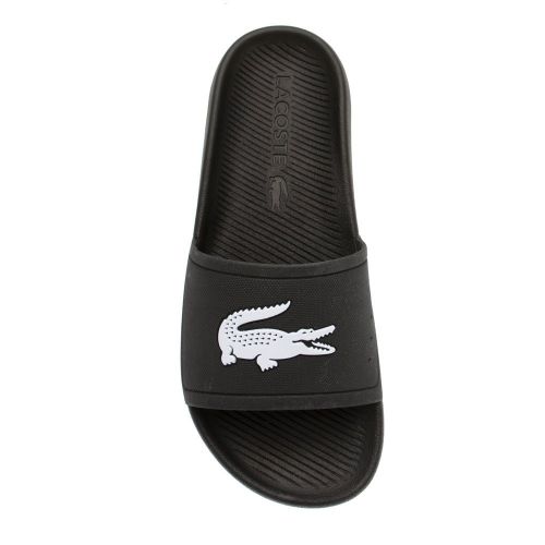 Mens Black/White Croco Slide 119 89629 by Lacoste from Hurleys
