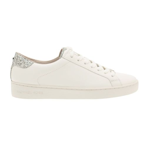 Womens White & Silver Irving Trainers 8370 by Michael Kors from Hurleys