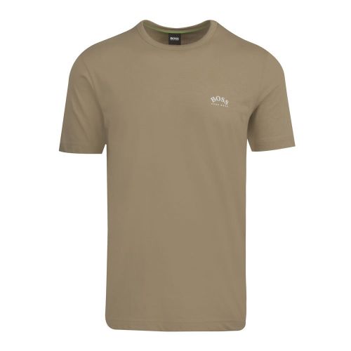 Athleisure Mens Khaki Tee Curved S/s T Shirt 83783 by BOSS from Hurleys