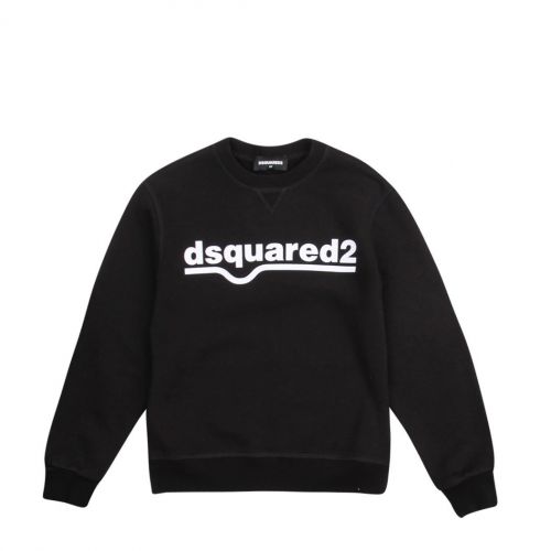 Boys Black Branded Line Sweat Top 92844 by Dsquared2 from Hurleys