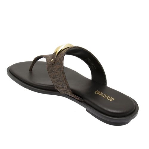 Womens Brown Signature Tilly Thong Sandals 89221 by Michael Kors from Hurleys