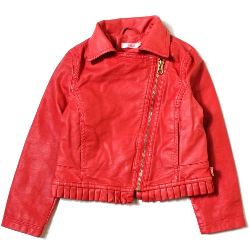 Girls Pink PU Frill Jacket 19048 by Billieblush from Hurleys
