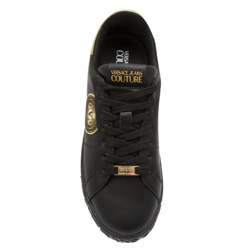 Mens Black Logo Emblem Trainers 83669 by Versace Jeans Couture from Hurleys