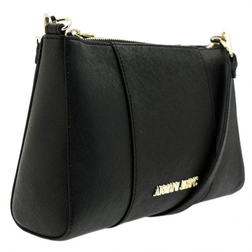 Womens Black Faux Saffiano Cross Body Bag 59088 by Armani Jeans from Hurleys