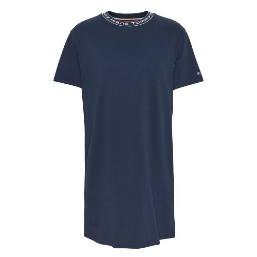 Womens Twilight Navy Branded Neck Tee Dress 58104 by Tommy Jeans from Hurleys